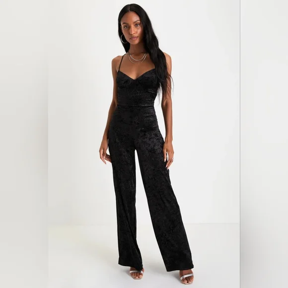 Shop Plus Size Pleated Wide Leg Jumpsuit, Black | Taking Shape AU